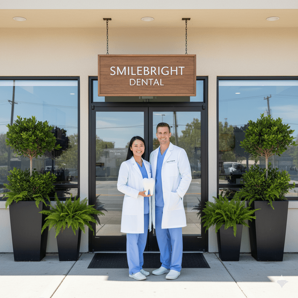 A happy patient smiling